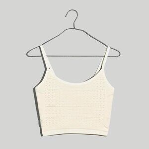 Madewell Seamless Pointelle Crop Cami - Lighthouse - Size S/M